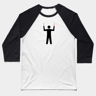 Airplane Marshaller STRAIGHT Signal Baseball T-Shirt